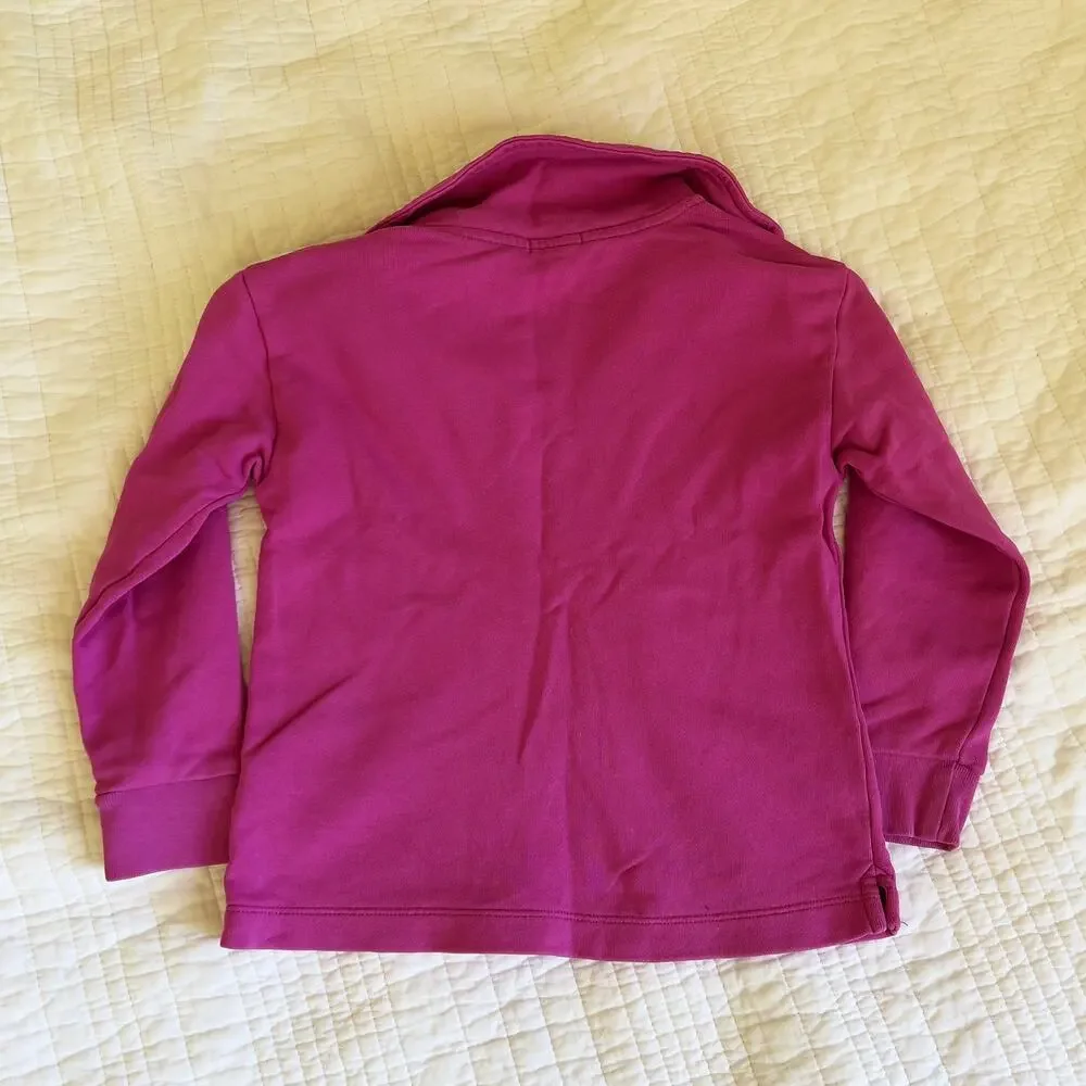 J.Crew Crewcuts Hot Pink Quarter Zip Sweatshirt Kids Size XS